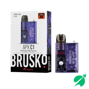 Многоразовая электронная система, BRUSKO APX C1, Фиолетовый кристалл (Crystal purple)