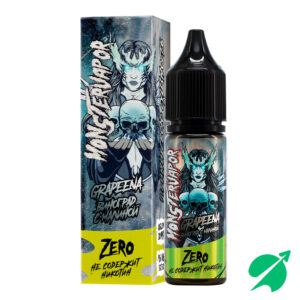 Безникотиновая жидкость для ЭСДН Monstervapor zero 30мл 0мг - Grapeena (с ароматом винограда с малиной)
