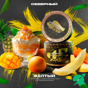 Табак для кальяна Ветер Северный Professional 40гр (Жёлтый) Манговый моти Дынный крем