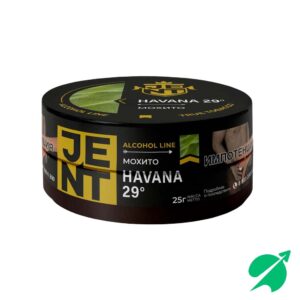Табак для кальяна JENT Alcohol с ароматом Мохито (Havana 29°), 25 гр