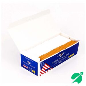 Гильзы сигаретные AMERICAN AVIATOR Super Slim White XL 6/24мм 200шт